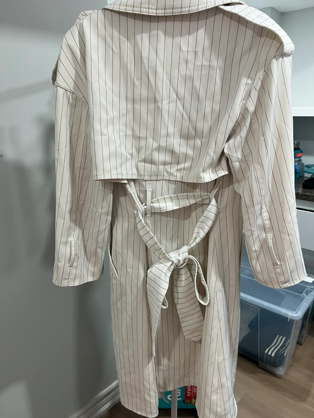 BCBGMAXAZRIA Striped Trench Coat - Size XS - photo 5