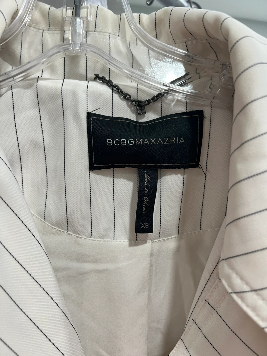 BCBGMAXAZRIA Striped Trench Coat - Size XS - photo 2