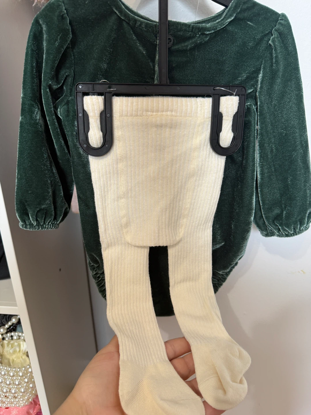 Carter's Velvet Bodysuit with Tights - 3-6 Months - photo 5