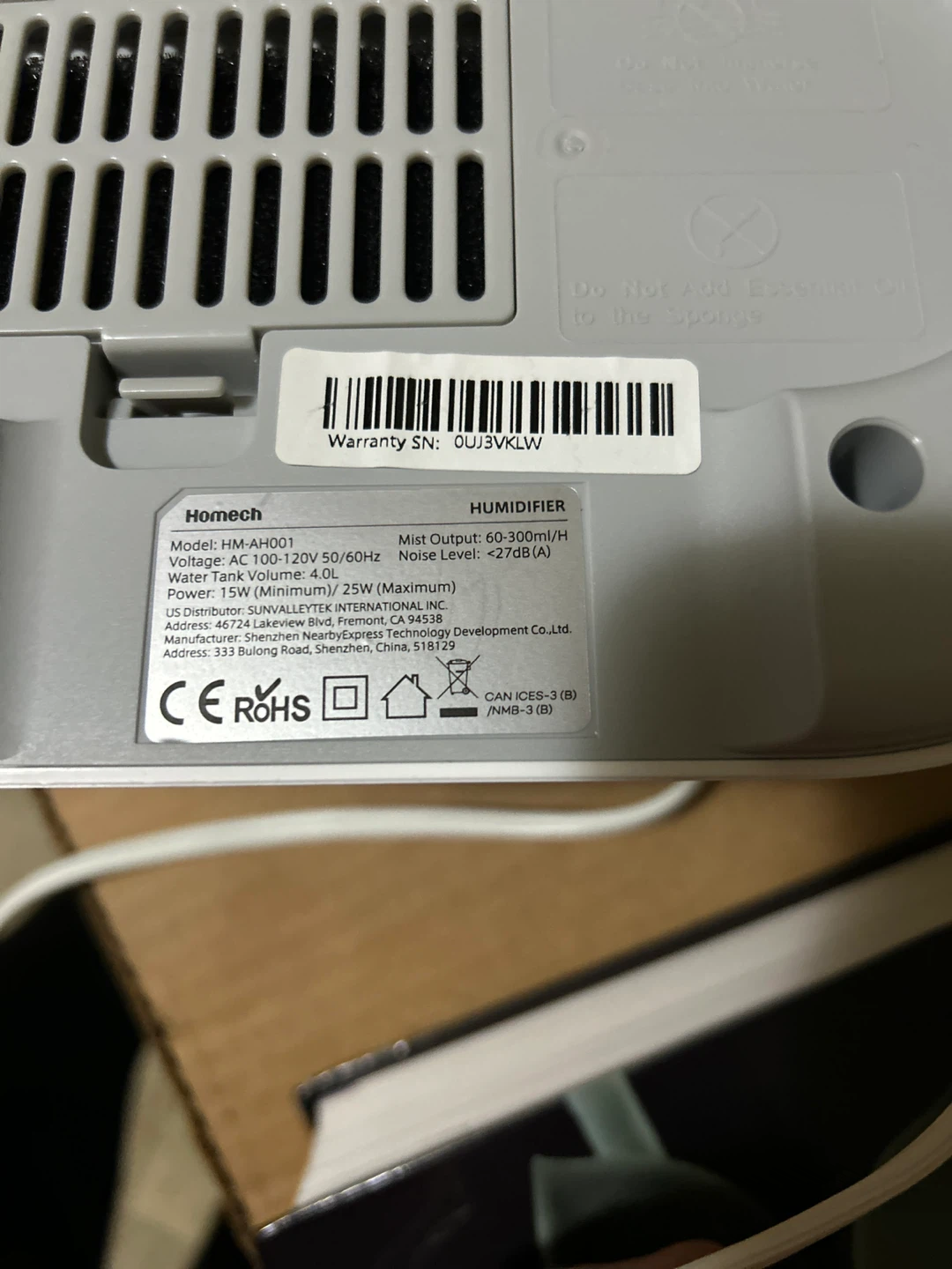 Homech Humidifier - photo 5