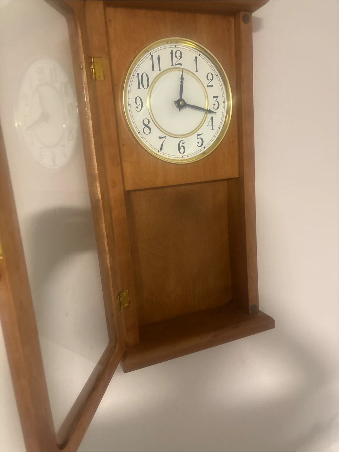 Wooden Wall Clock with Cabinet - photo 2