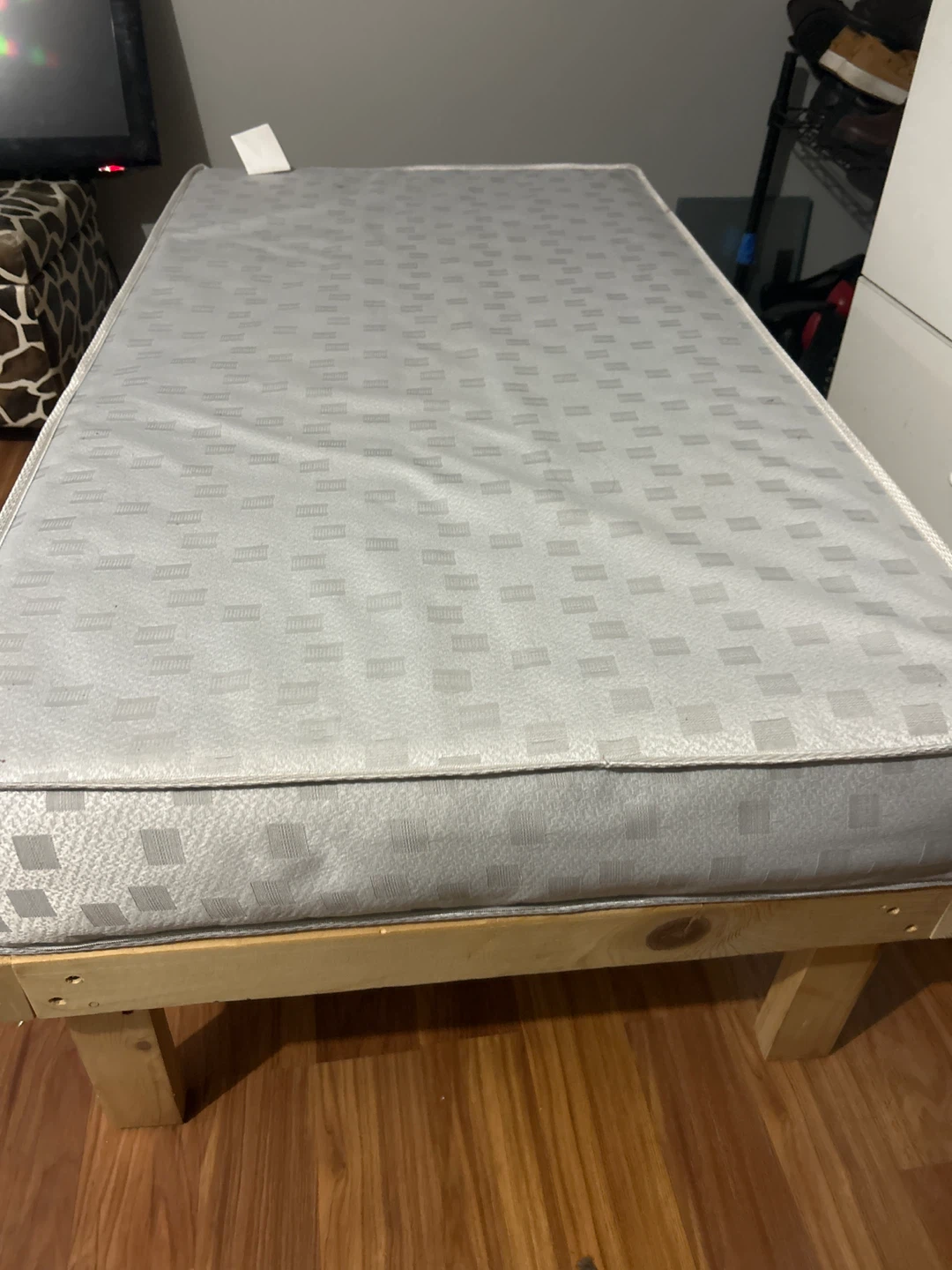 Wooden Bed Frame with Mattress - photo 2