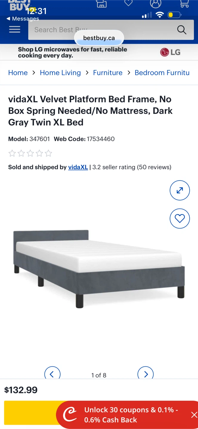 VidaXL new bed