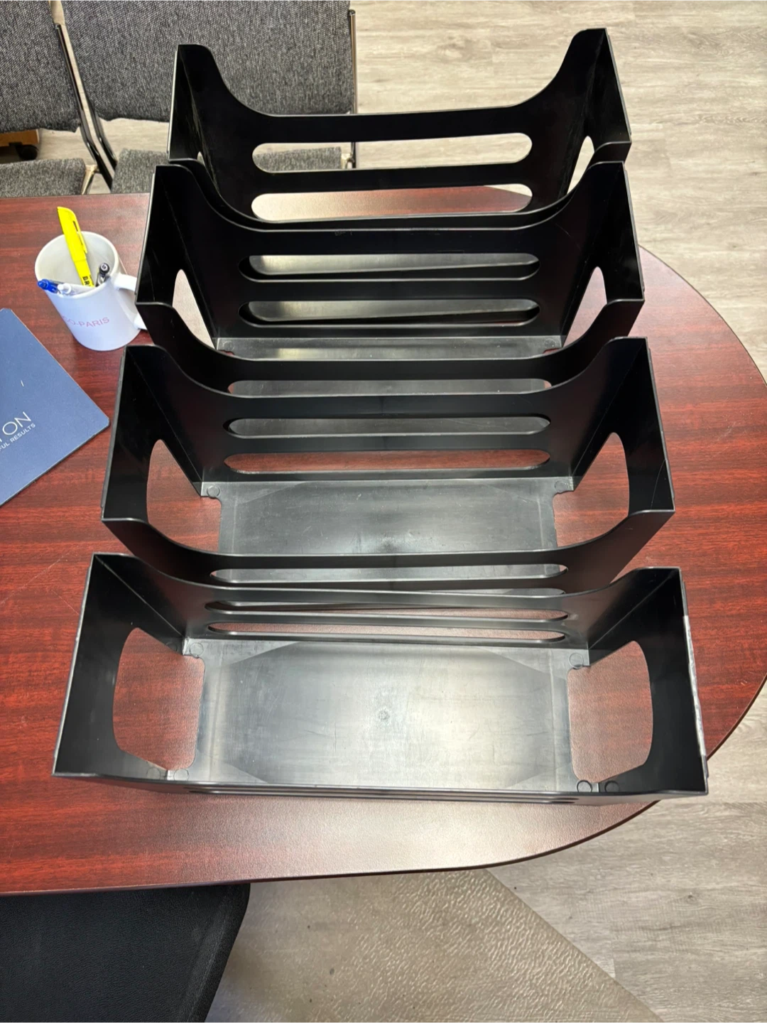 Black Plastic Desk File Organizer - photo 2