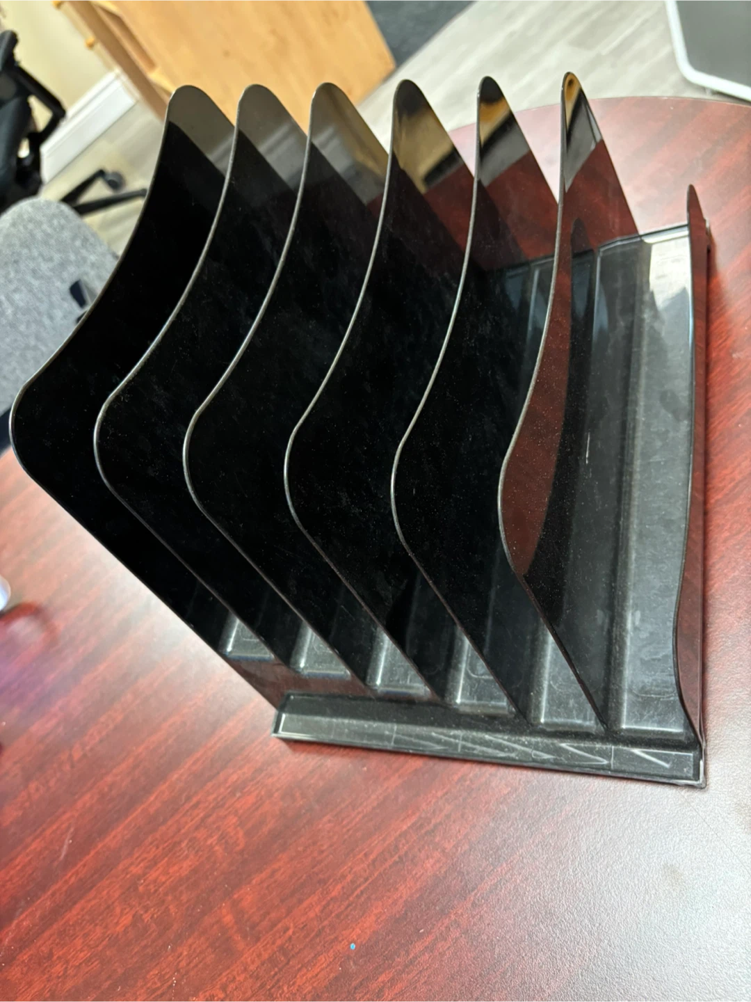 Black Plastic Desk File Organizer - photo 2
