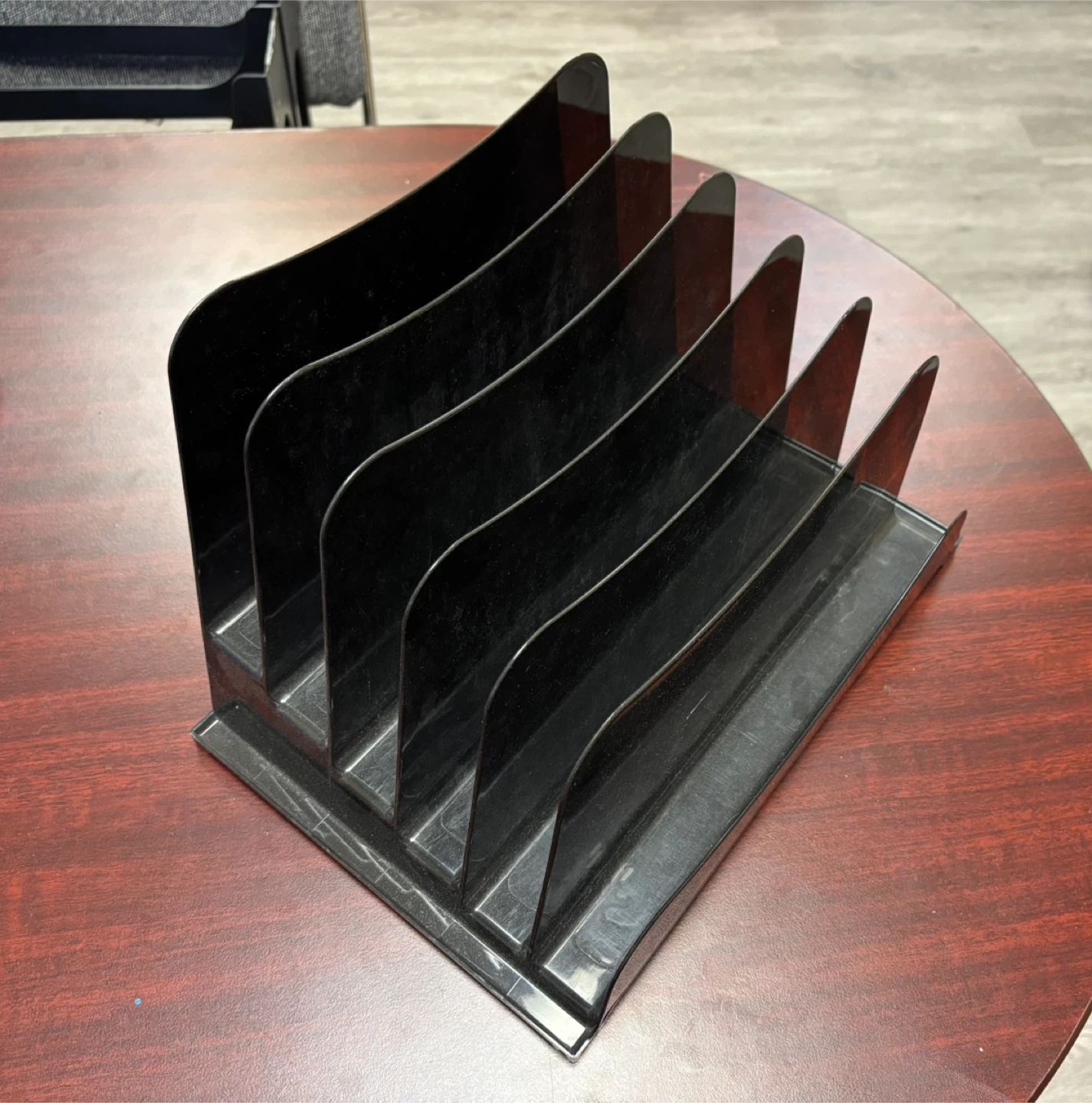 Black Plastic Desk File Organizer