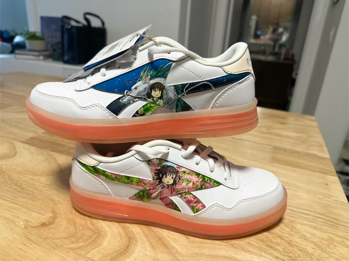 Custom Painted Spirited Away Ghibli Reebok Sneakers