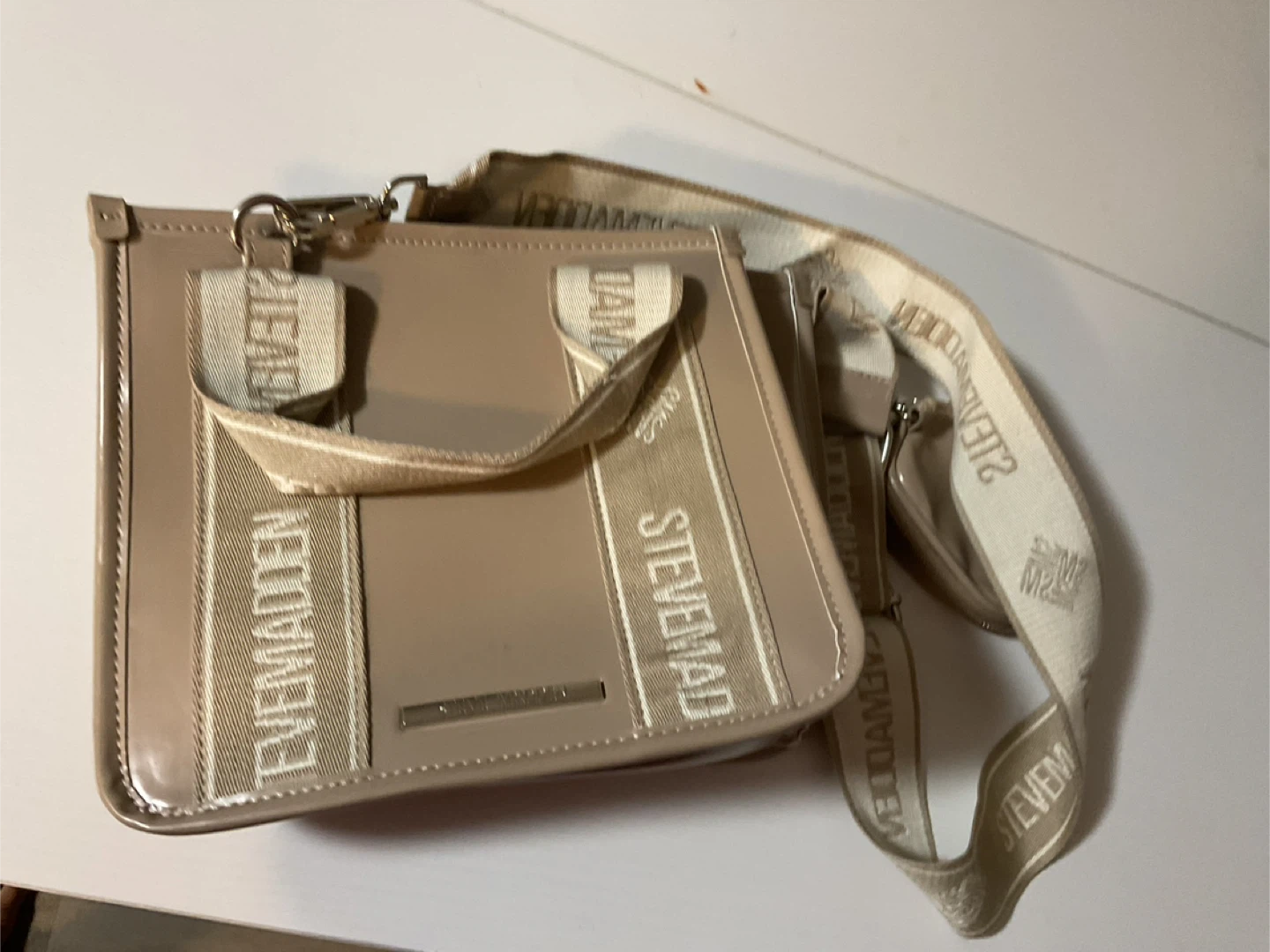 Steve Madden Beige Crossbody Bag