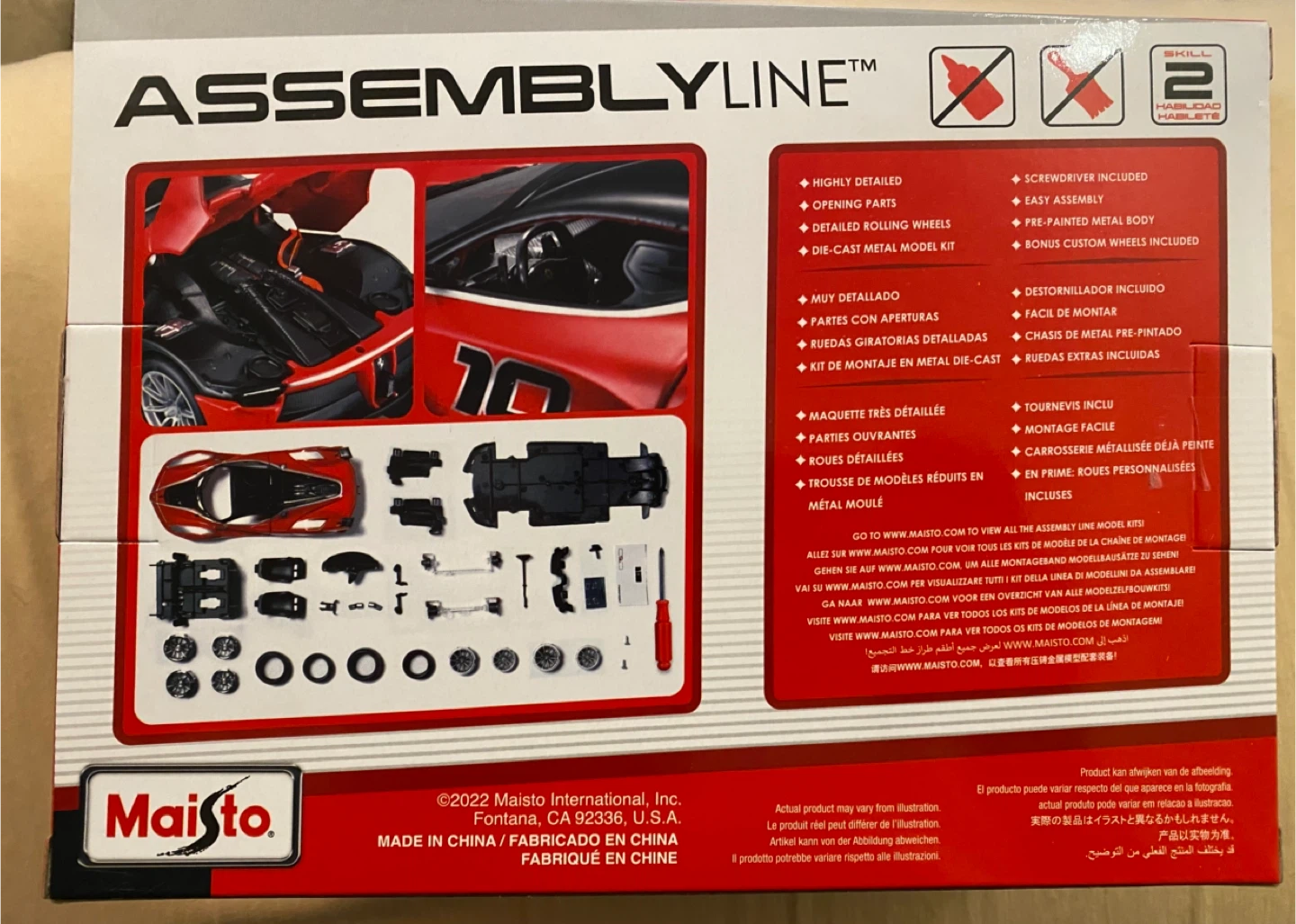 Maisto Ferrari FXX K 1/24 Die-Cast Model Kit - New - photo 4