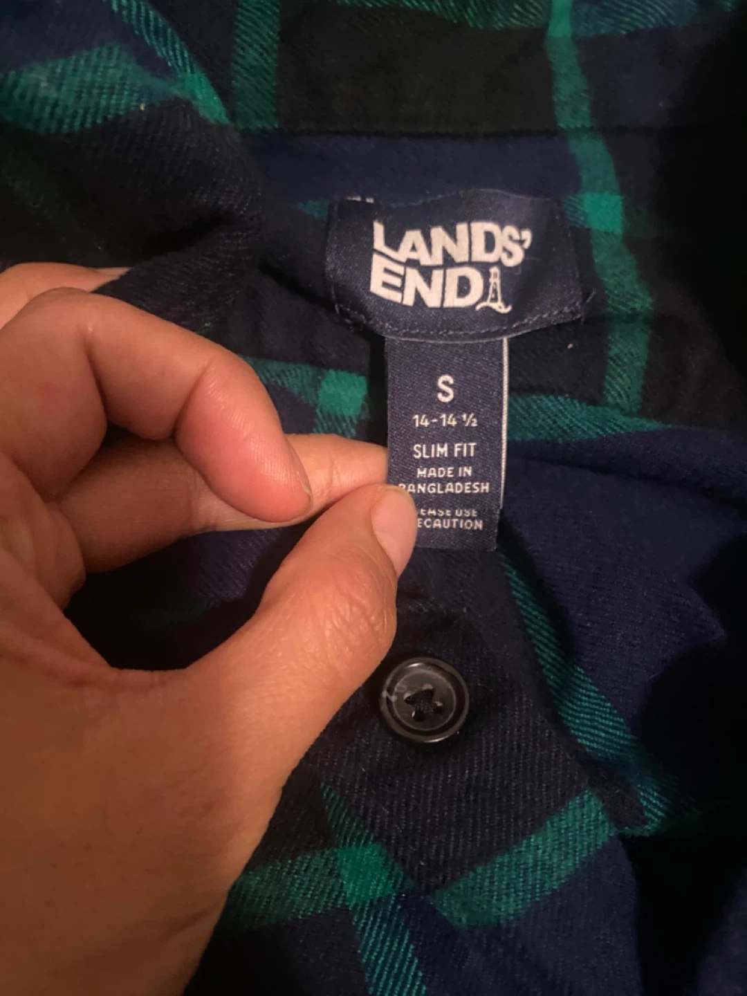 🏆Lands' End Flannel Shirt for men- Size S - photo 2
