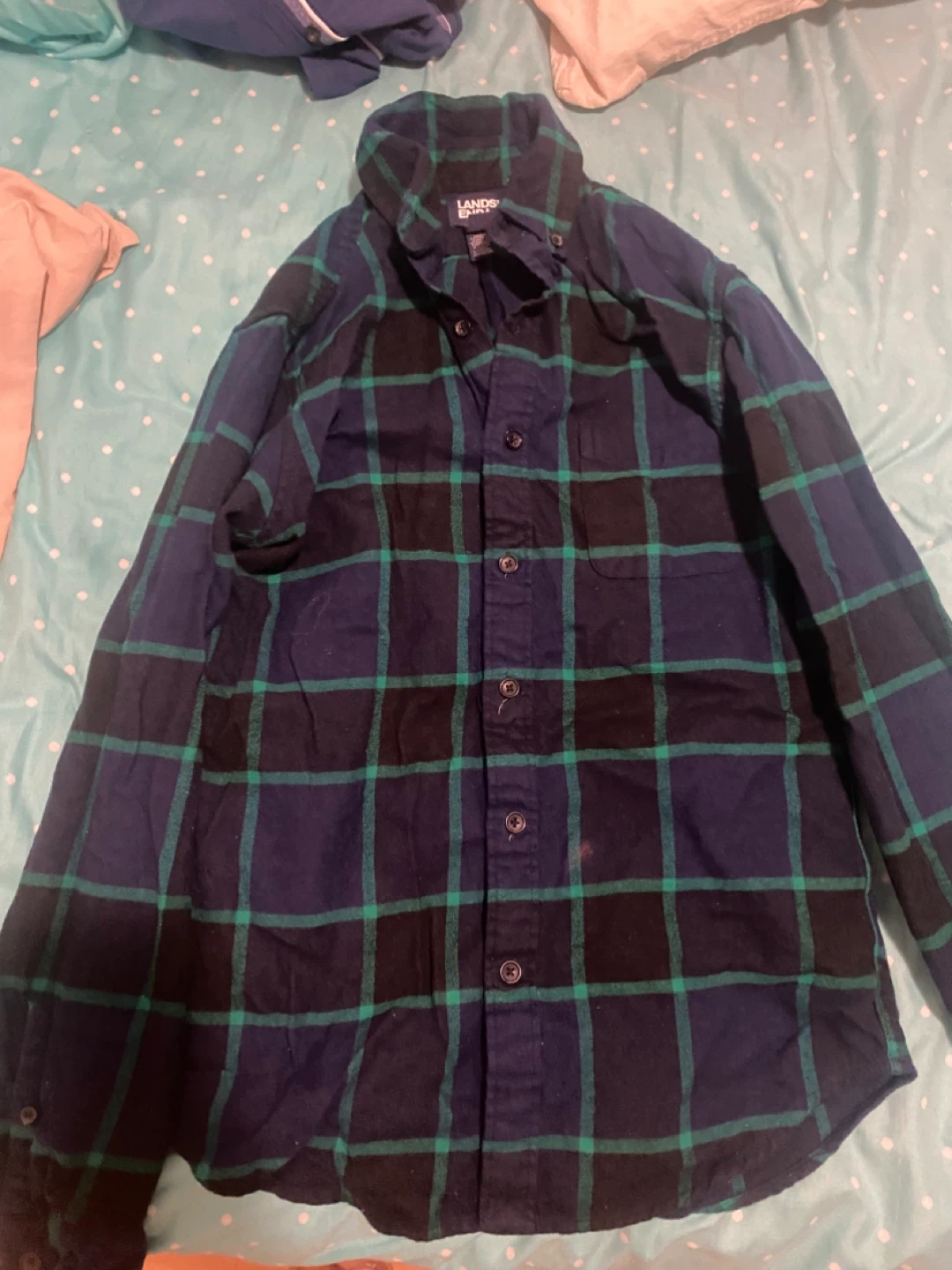 🏆Lands' End Flannel Shirt for men- Size S