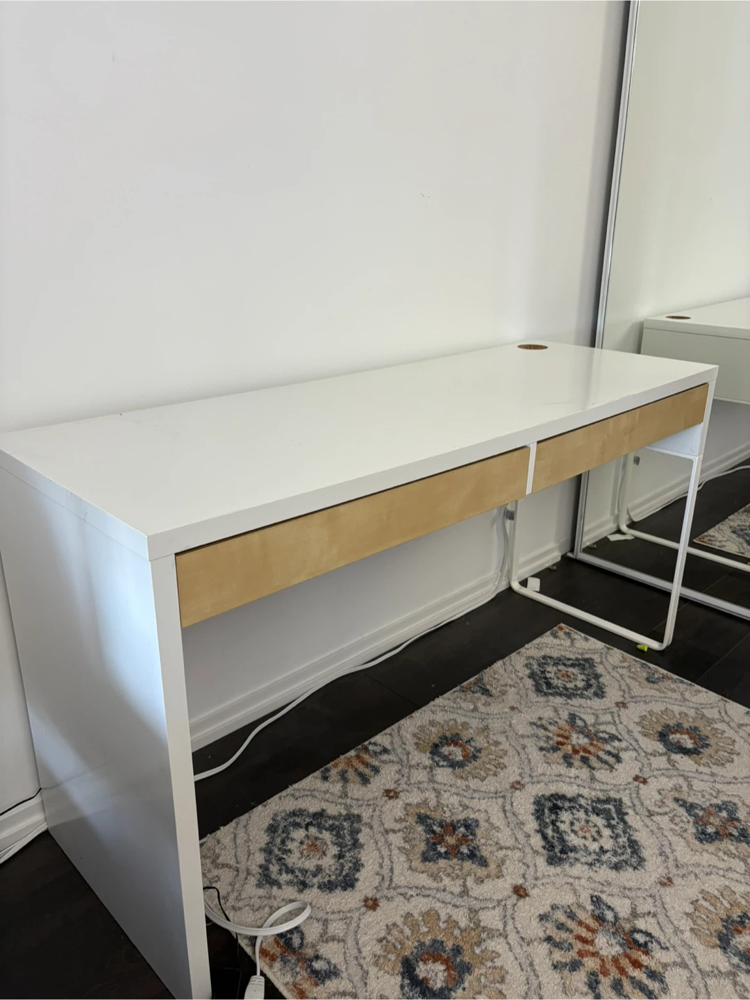 IKEA Micke Desk, White and Birch - photo 2