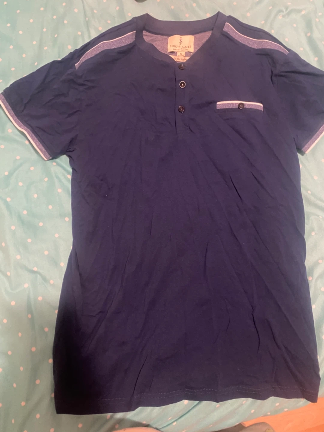 Scott James England Navy Blue T-Shirt - Size S