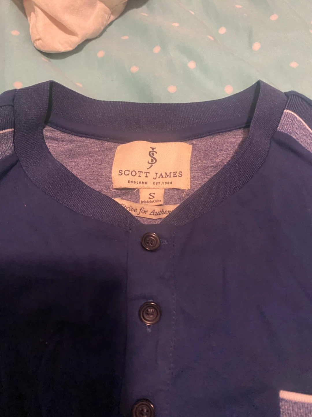 Scott James England Navy Blue T-Shirt - Size S - photo 2