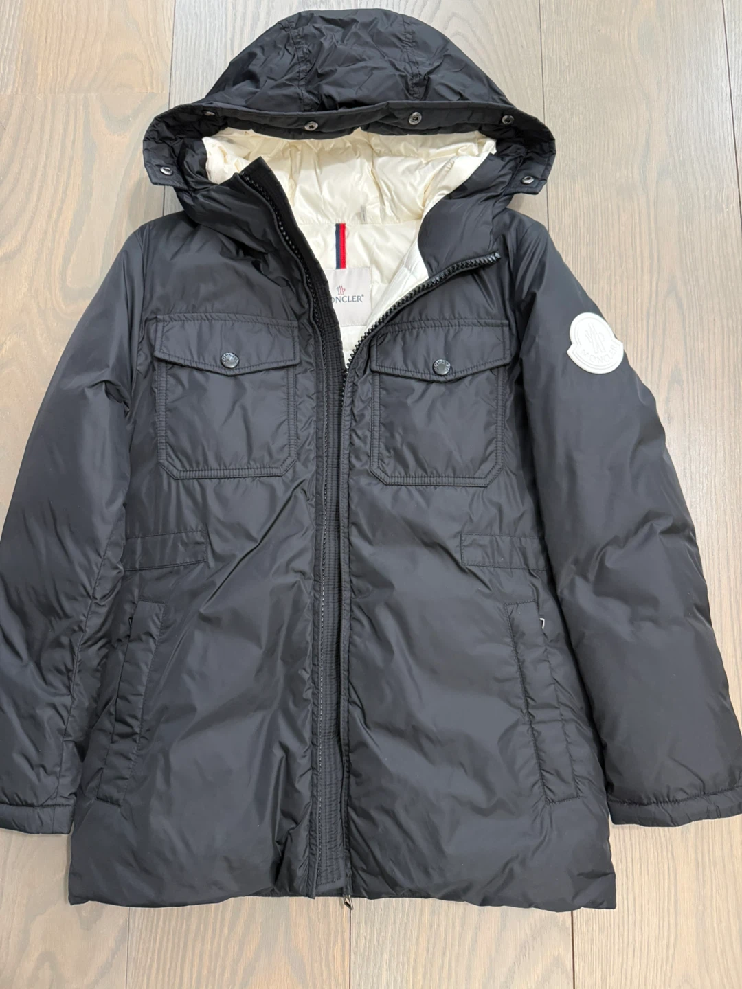 Moncler Black Padded Hooded Jacket - photo 2