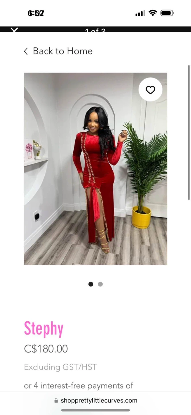 PrettyLittleCurves Stephy Red Velvet Dress Large - photo 2