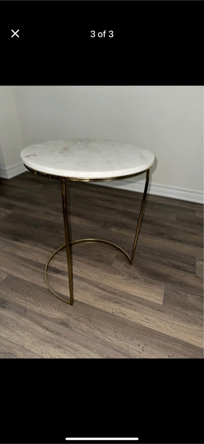 Marble Top Side Table