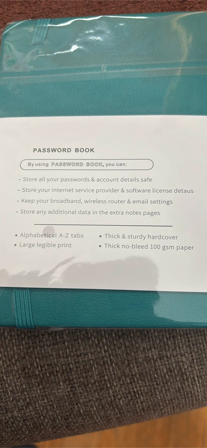 New Password Book, Internet Password Logbook - photo 2