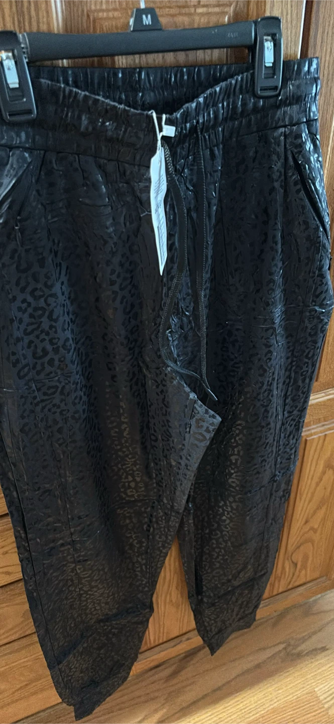 addigi Black Animal Print Joggers - Size S