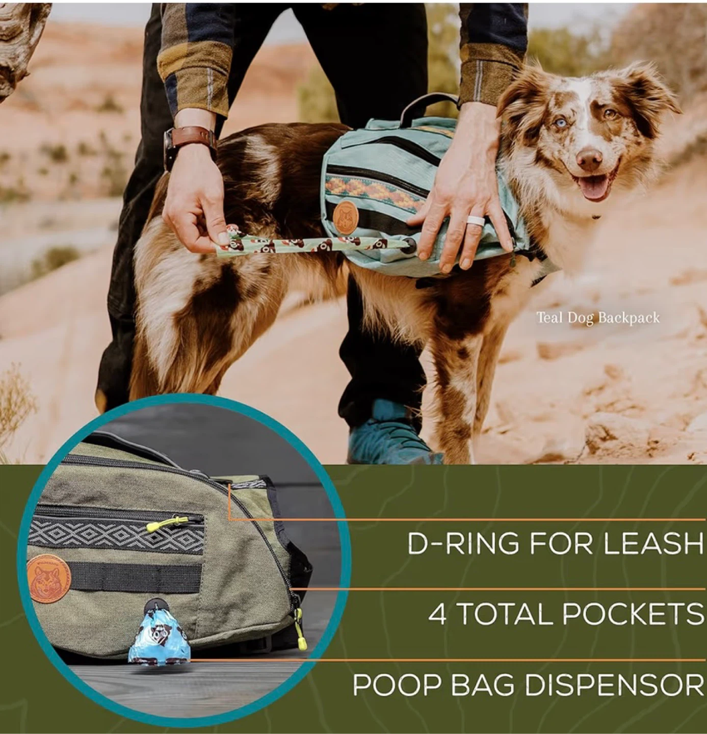 Wilderdog Dog Backpack - Olive Green - photo 3
