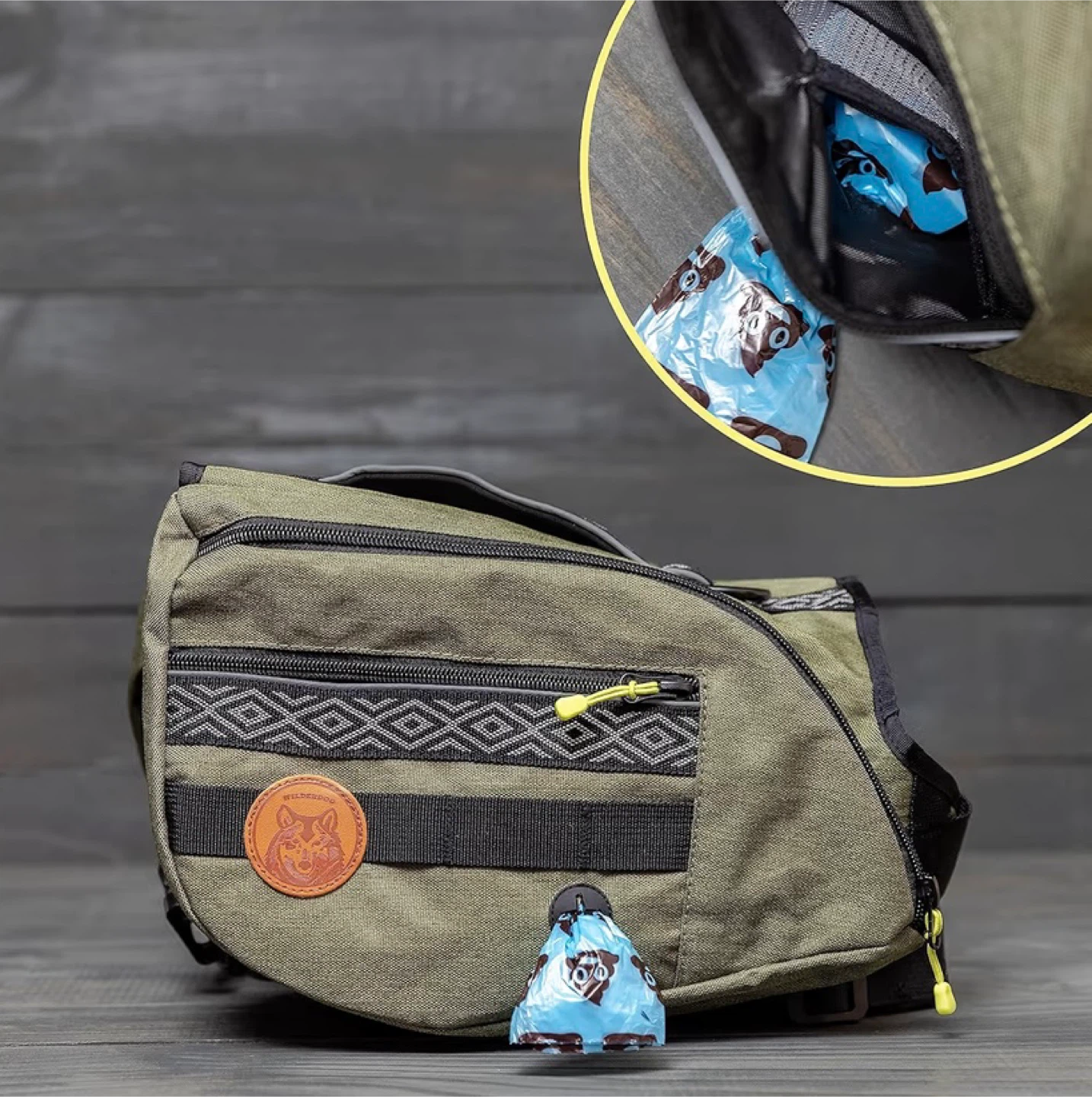 Wilderdog Dog Backpack - Olive Green - photo 5