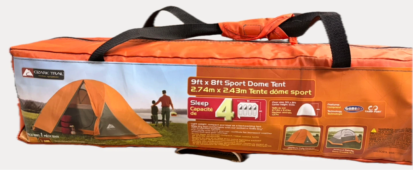 Ozark Trail 4‑Person Sport Dome Tent 9’x8’
