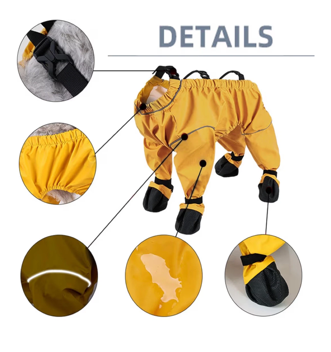 SMALL Waterproof Dog Boots with Suspenders - photo 3