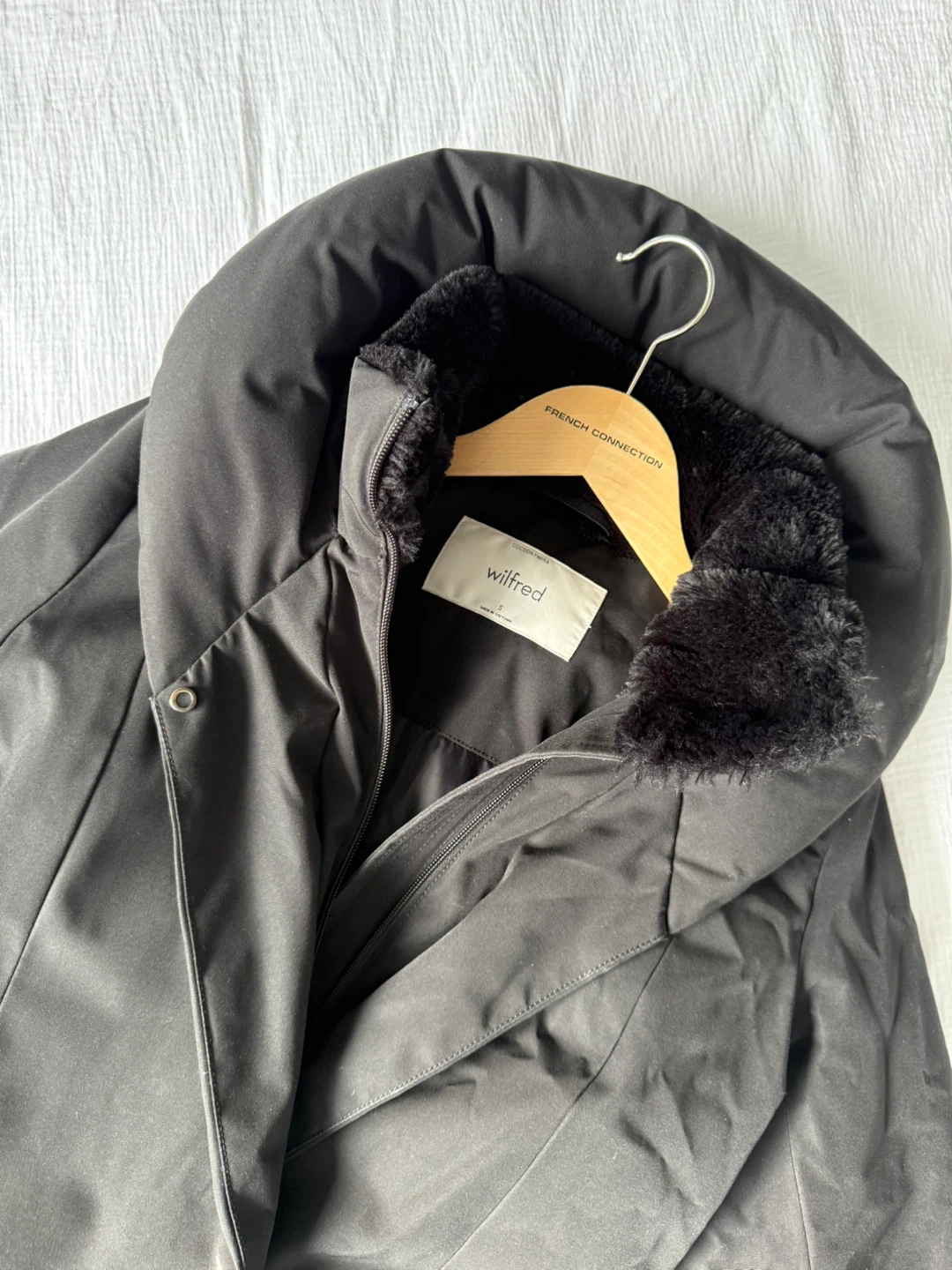 Wilfred Cocoon Parka - Size S - Black