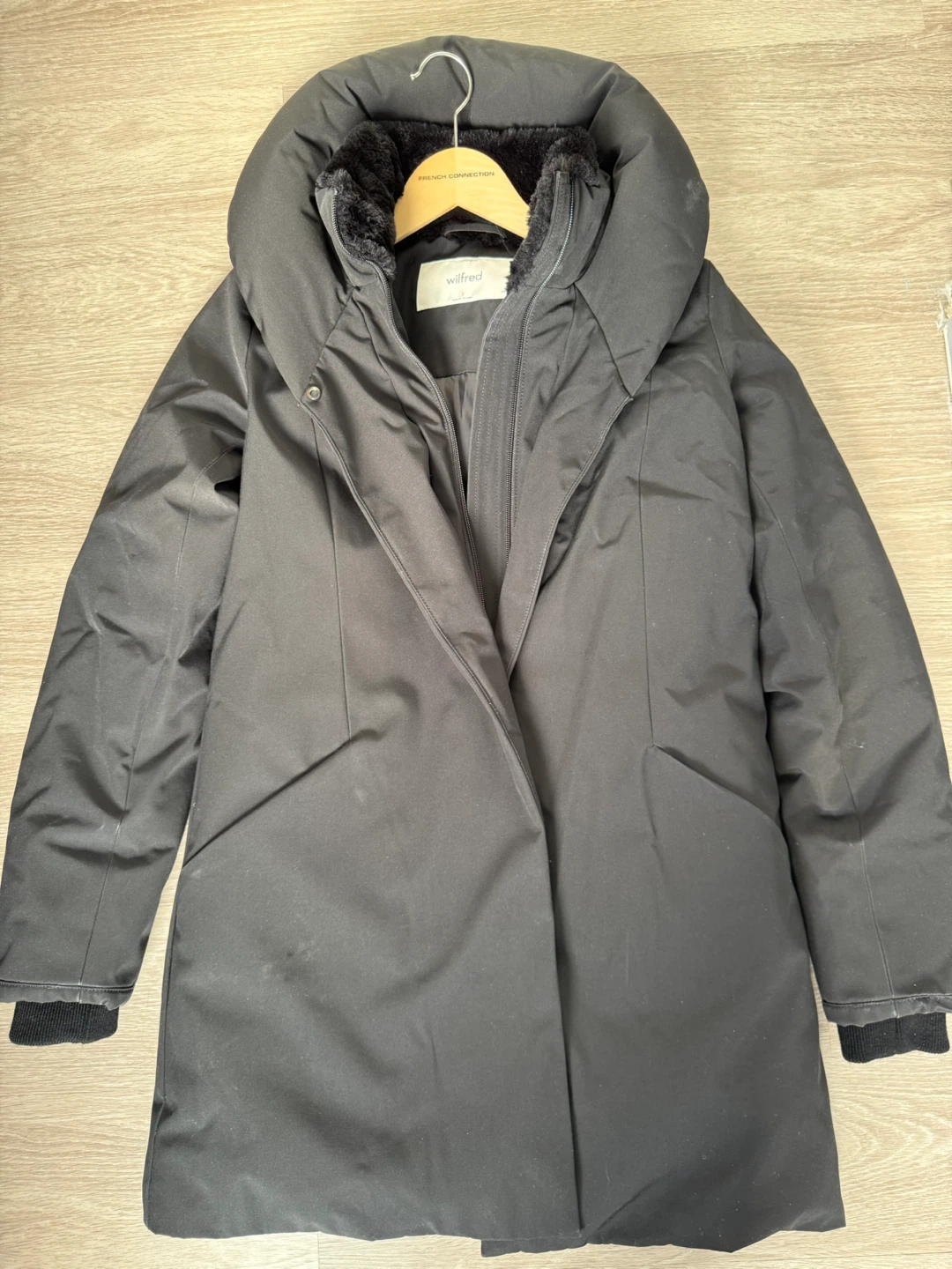 Wilfred Cocoon Parka - Size S - Black - photo 2