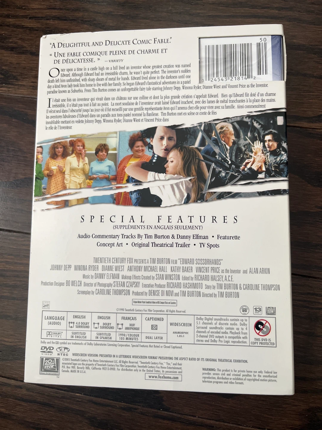 Edward Scissorhands DVD Widescreen Anniversary Edition - photo 2