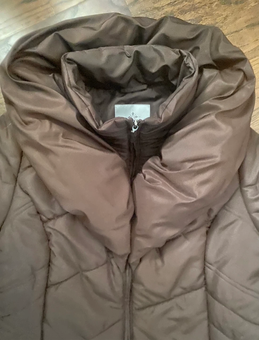Winter Ladies Puffer Coat - Brown Jacket, X-LARGE - photo 3