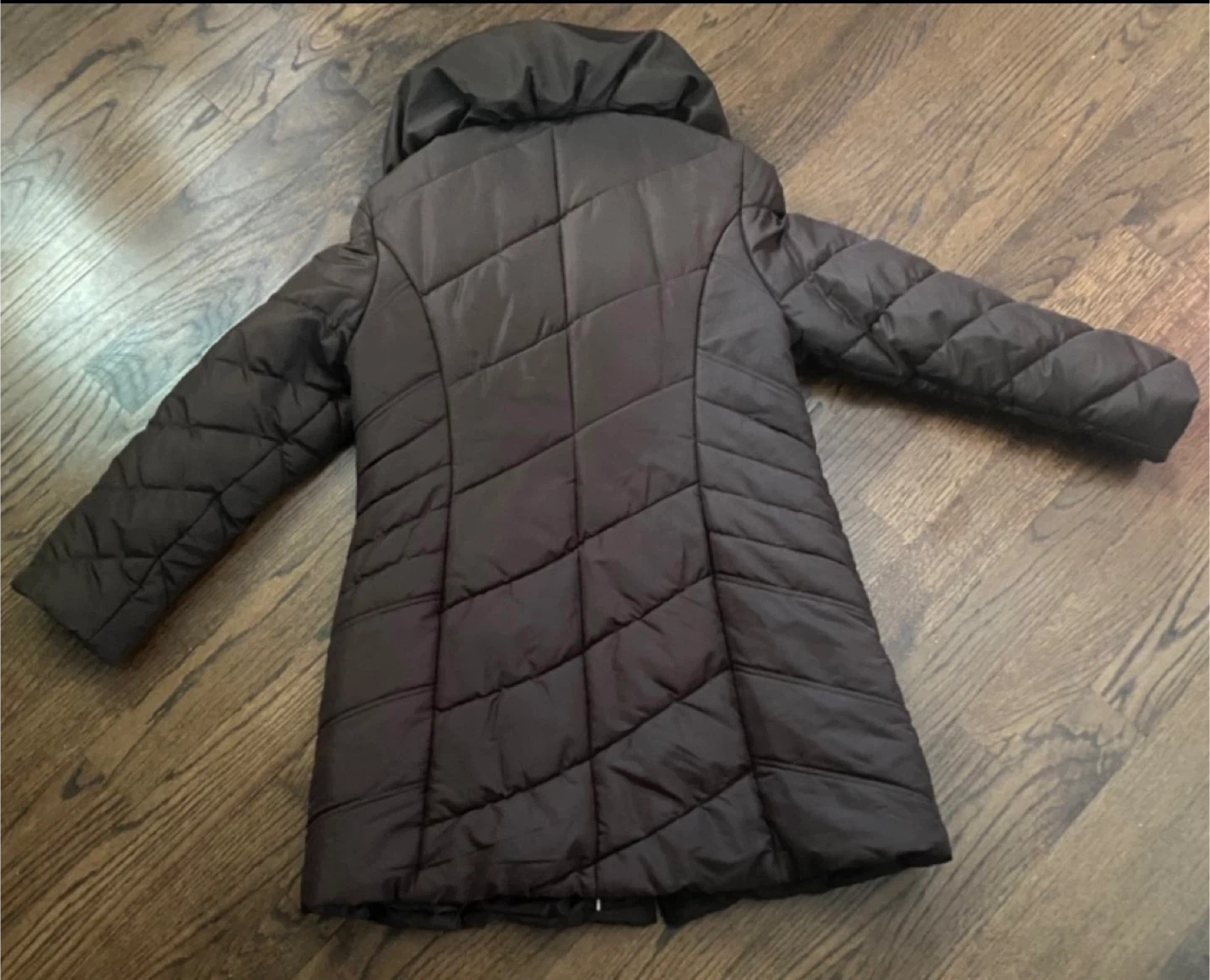 Winter Ladies Puffer Coat - Brown Jacket, X-LARGE - photo 5