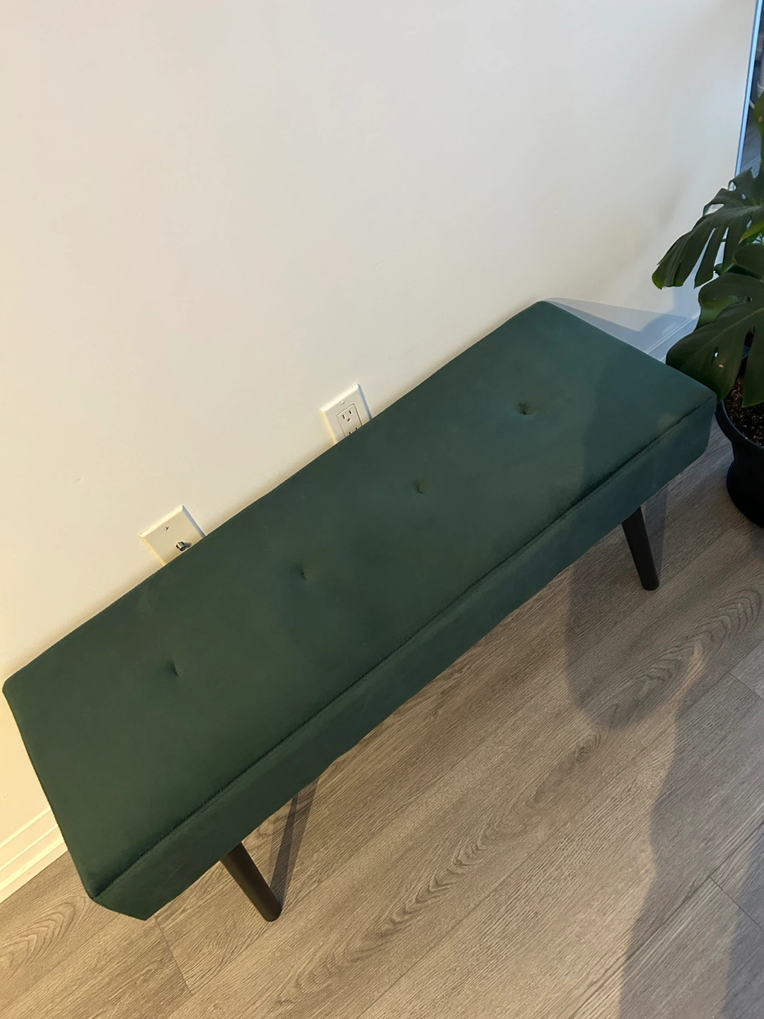 Karnell 39.4” velvet upholstered bench by Mercer41 - photo 2