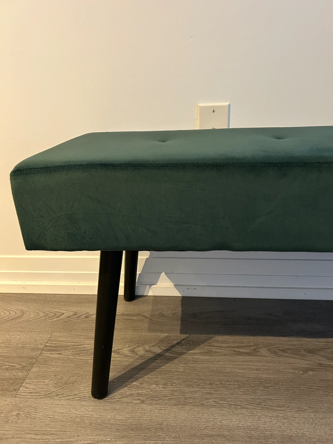 Karnell 39.4” velvet upholstered bench by Mercer41 - photo 5