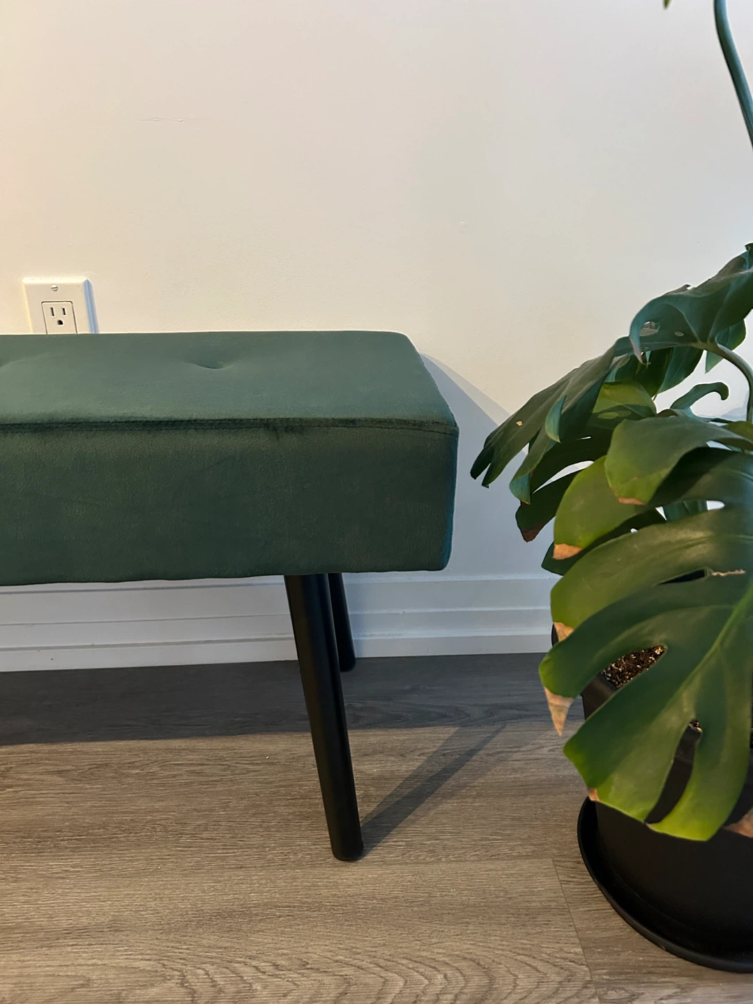 Karnell 39.4” velvet upholstered bench by Mercer41 - photo 4