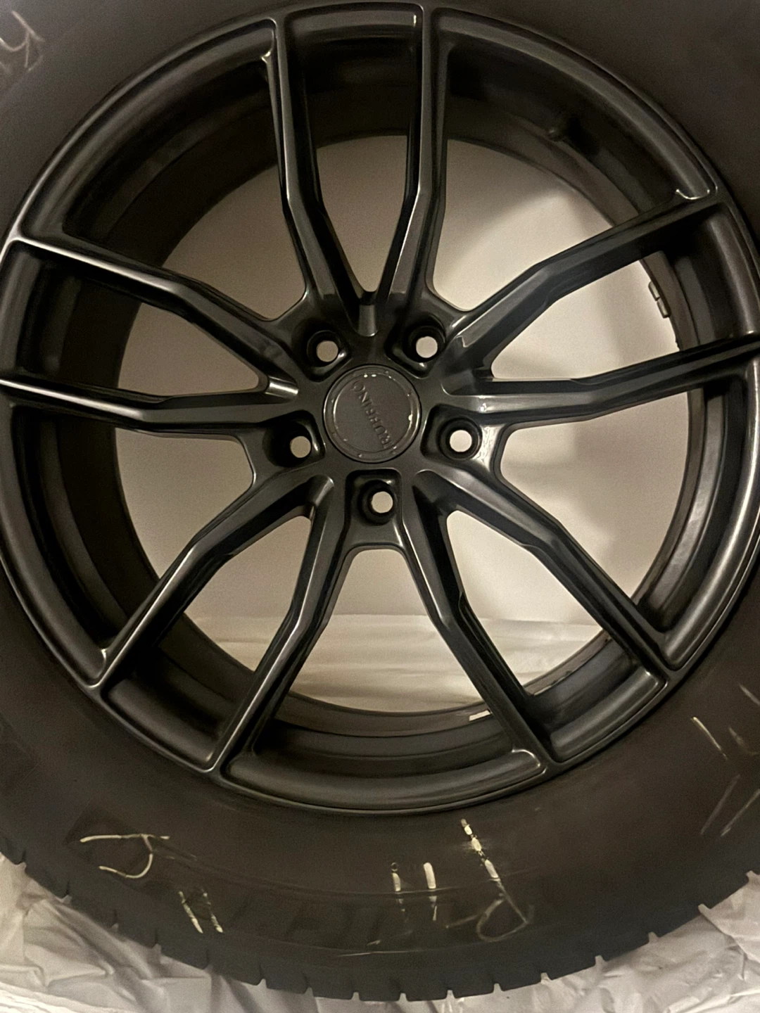 Set of 4 Black Rims with  235/65R18 Michelin winter tires