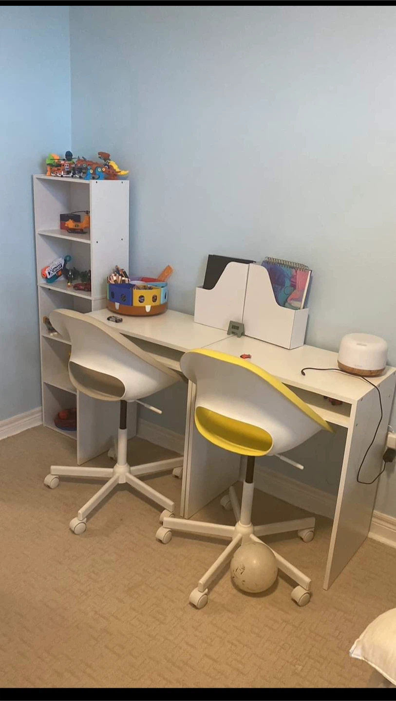 2 Kids Desk - White NO CHAIRS