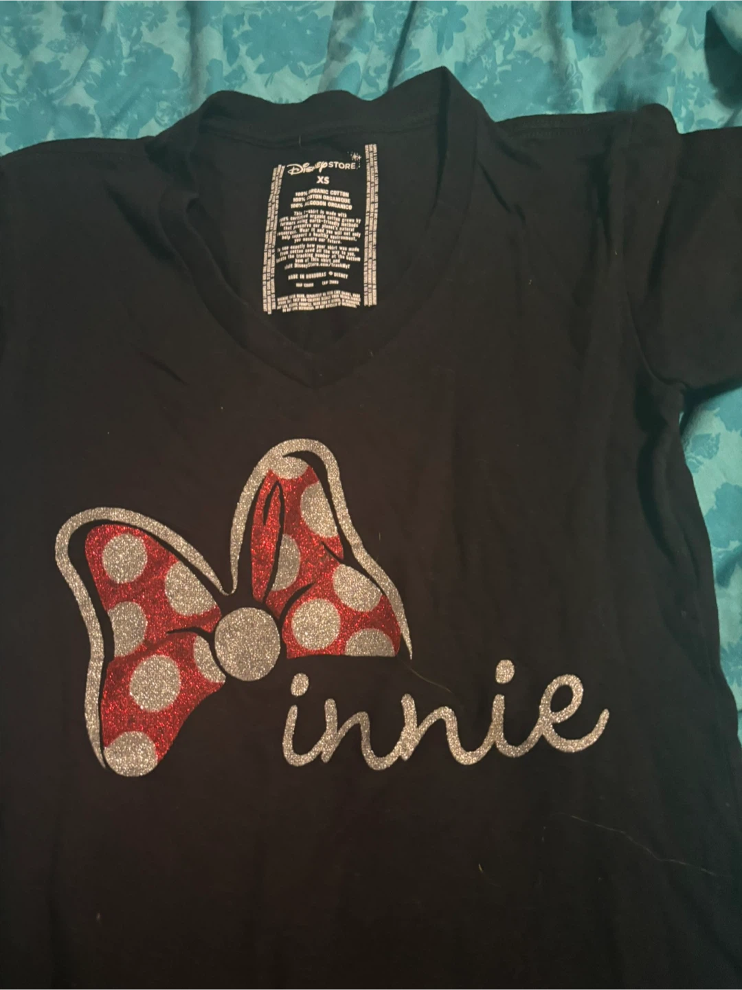 Disney Store Minnie Mouse Black Tee XS - photo 2