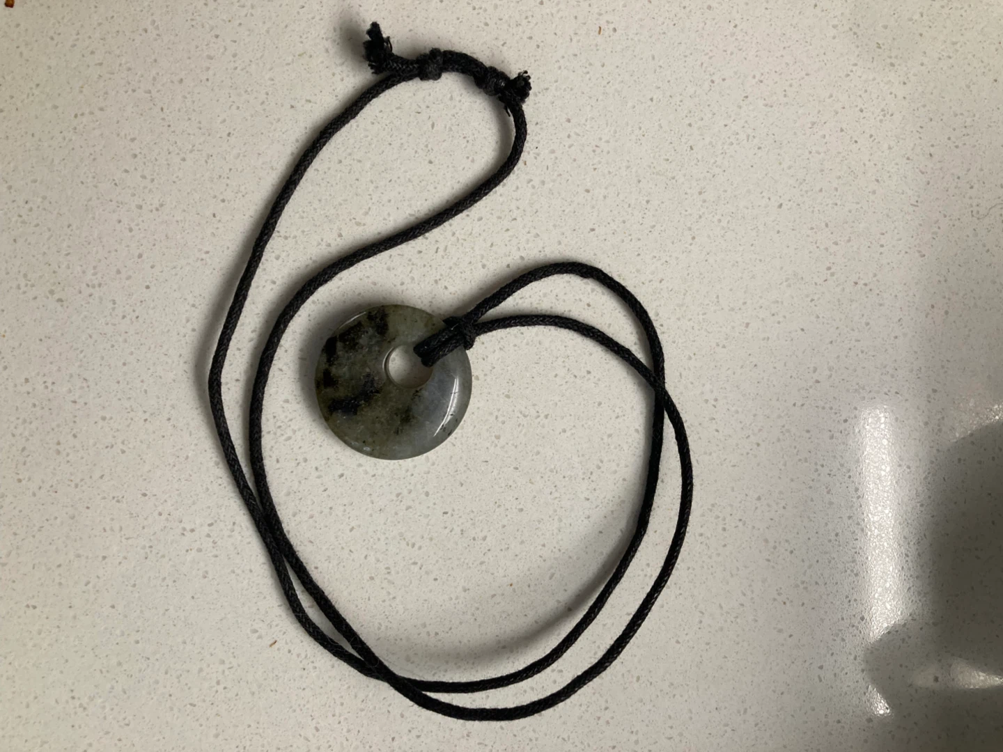 Labradorite Donut Pendant Necklace - photo 2