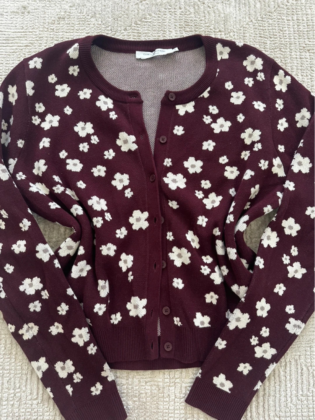 Contemporaine Floral Cardigan - Size M