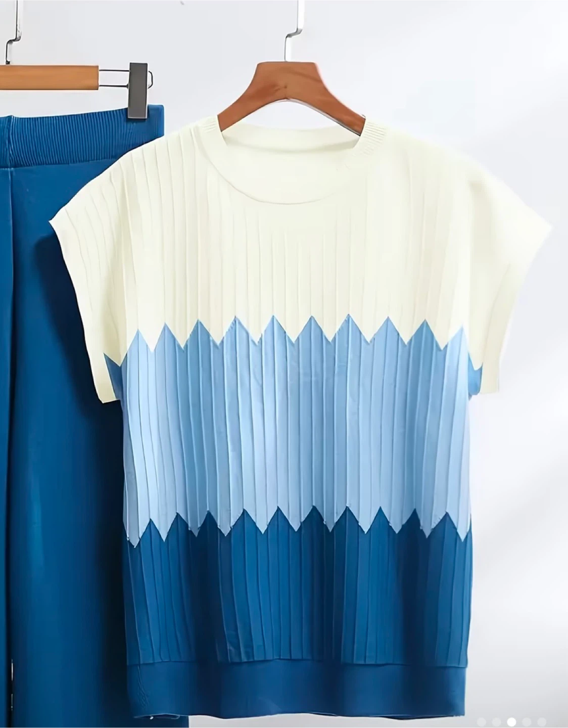 Blue Two-Piece Pants Set - photo 3