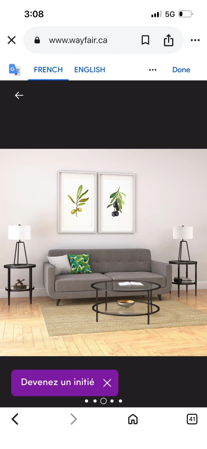 New Wayfair Round Glass Coffee Table - 36 inch - photo 3