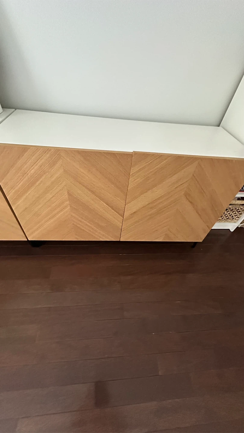 IKEA Besta Storage Cabinet - Oak/White