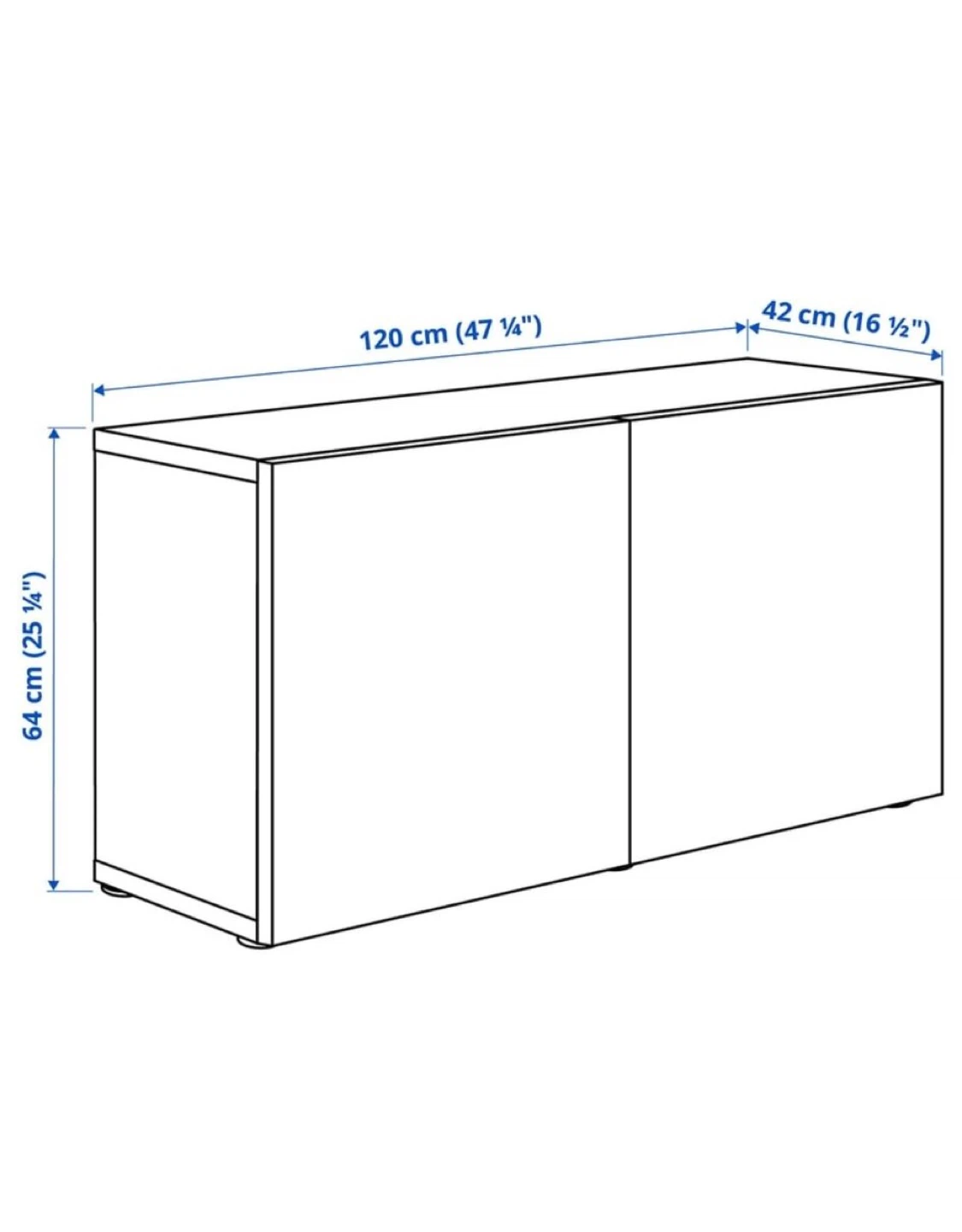 IKEA Besta Storage Cabinet - Oak/White - photo 2
