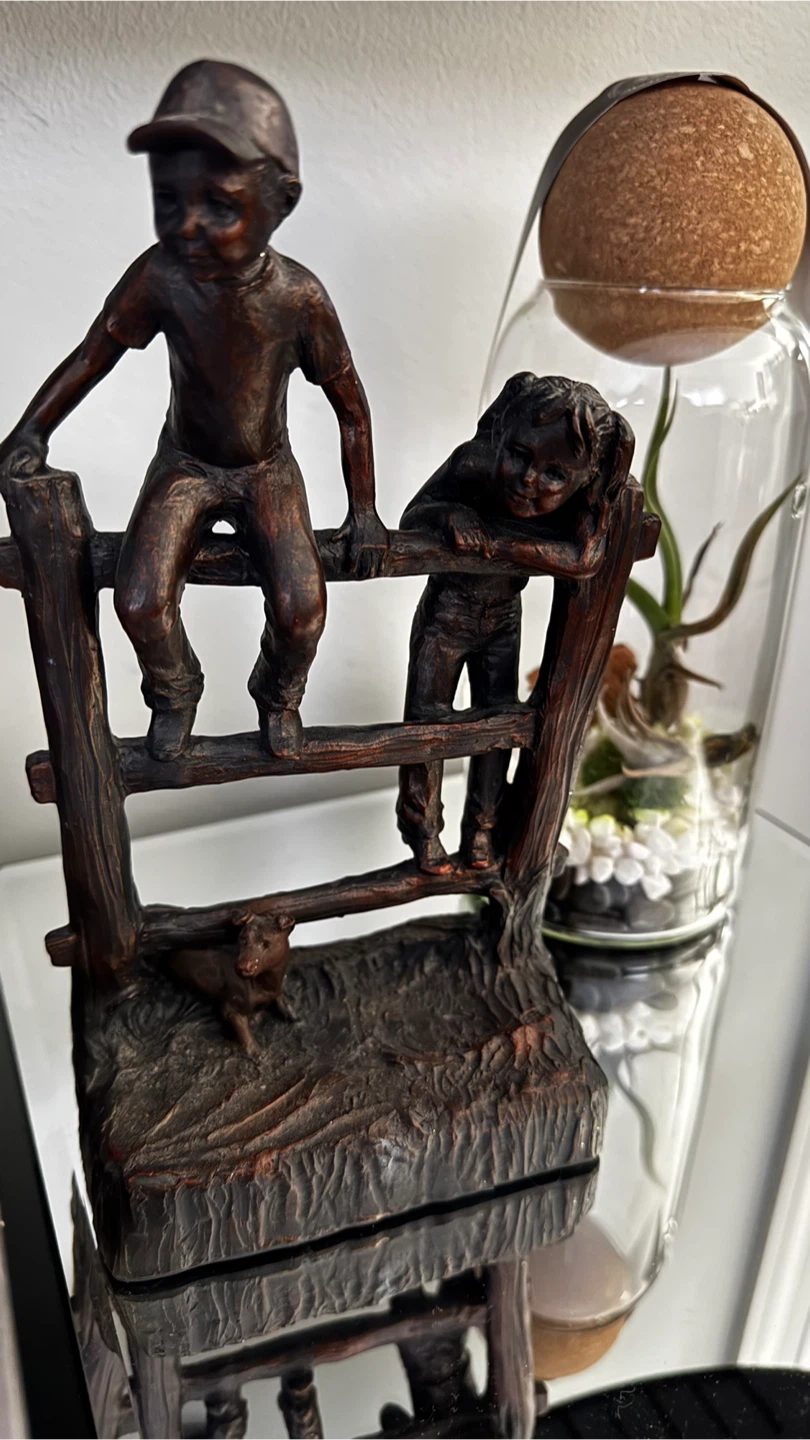 Montana Silversmiths "Riding the Fence" Kids Figurine.