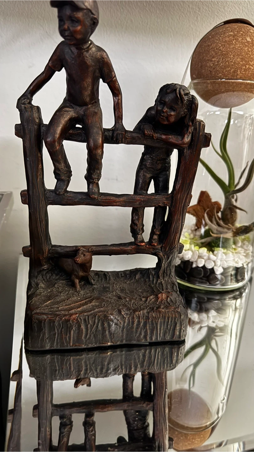 Montana Silversmiths "Riding the Fence" Kids Figurine. - photo 2