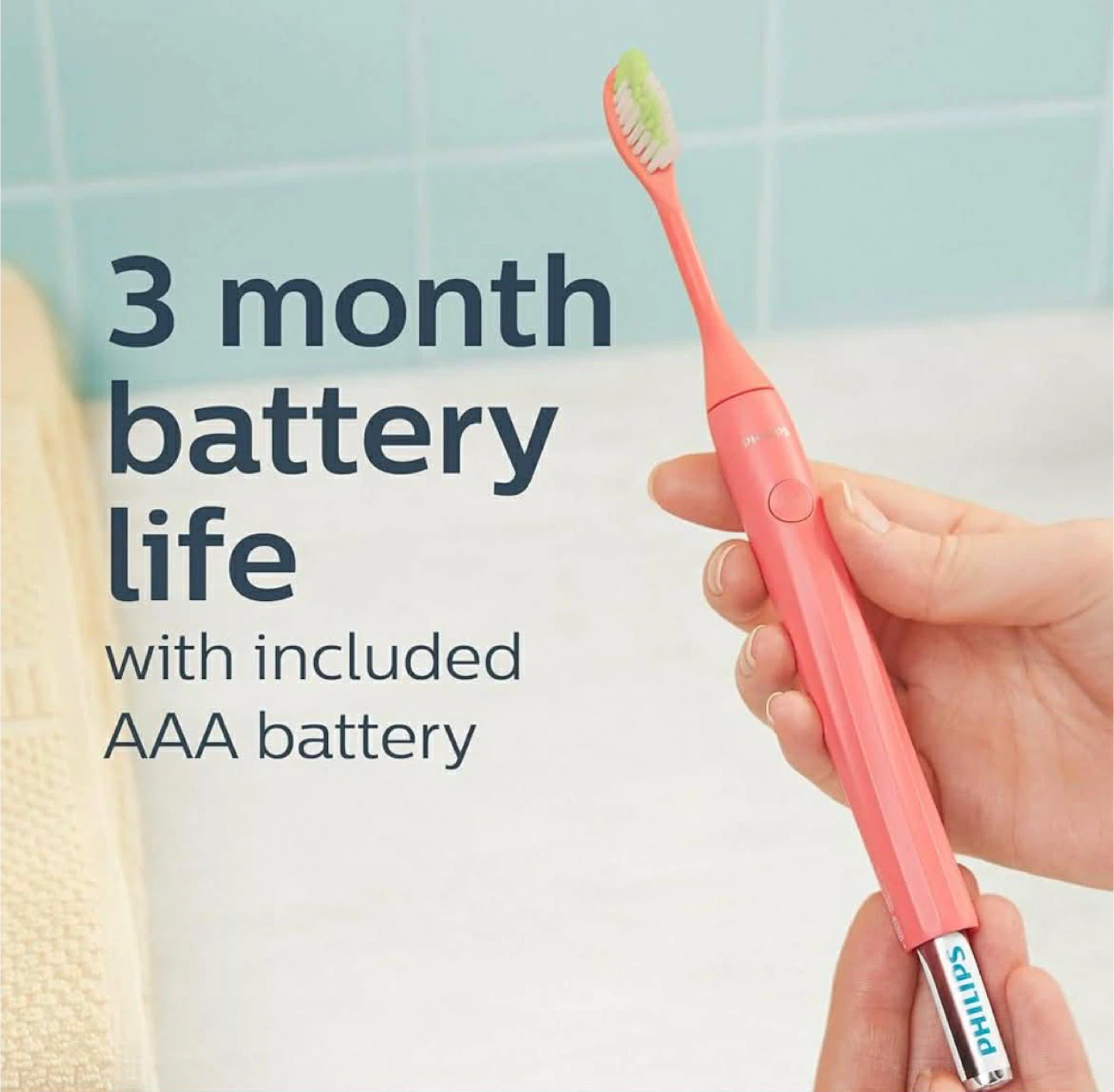 New Philips One Battery Toothbrush - Coral - photo 4