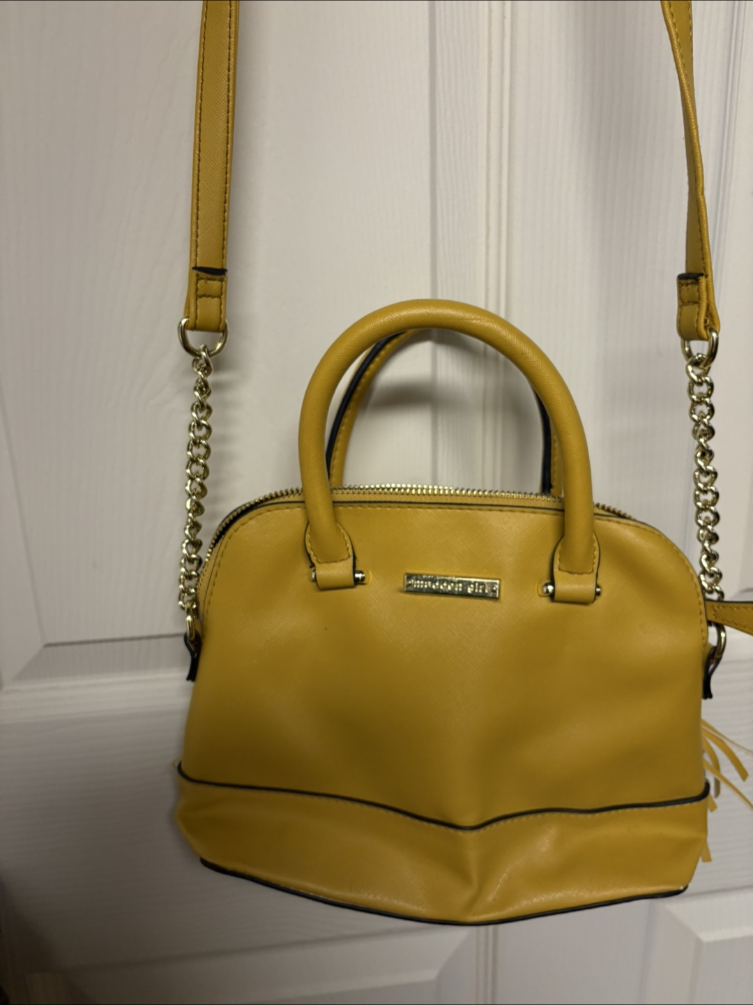 Madden Girl Yellow Satchel