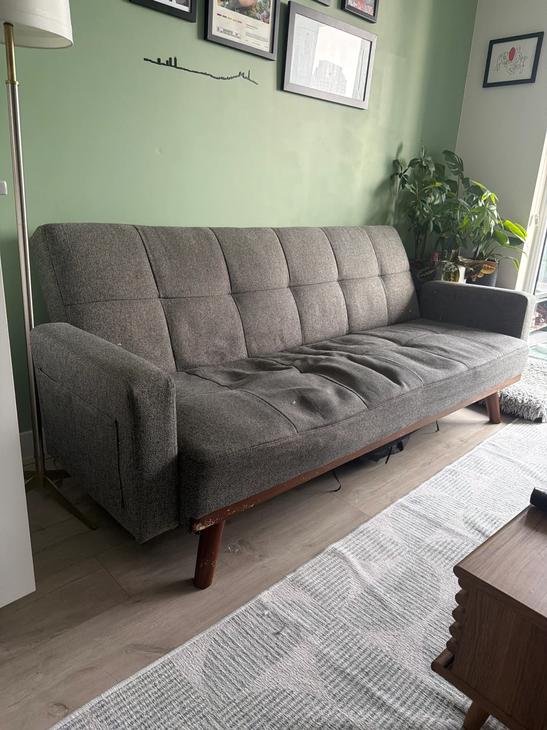 Grey Tufted Sofa Bed - Beatrix Structube - photo 2