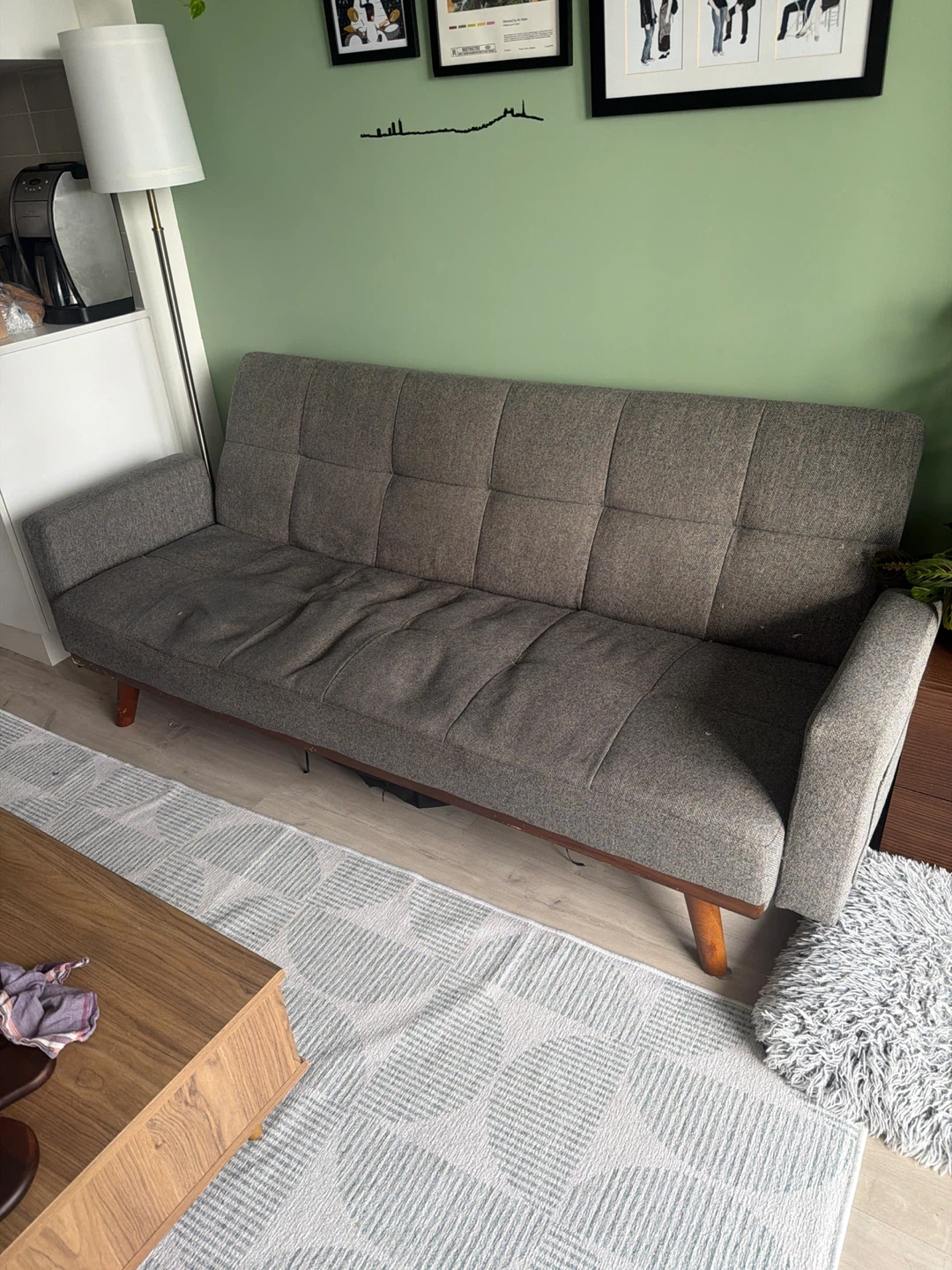 Grey Tufted Sofa Bed - Beatrix Structube - photo 3